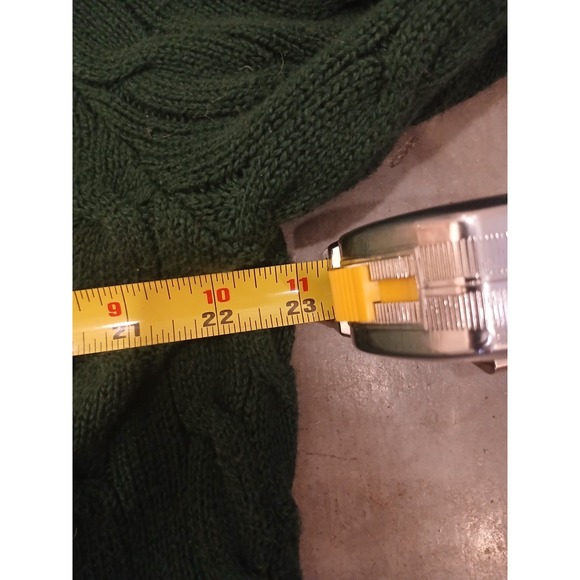 Polo Ralph Lauren Mens Cable Knit Sweater Cotton Size Large Green Old Money - Picture 4 of 6